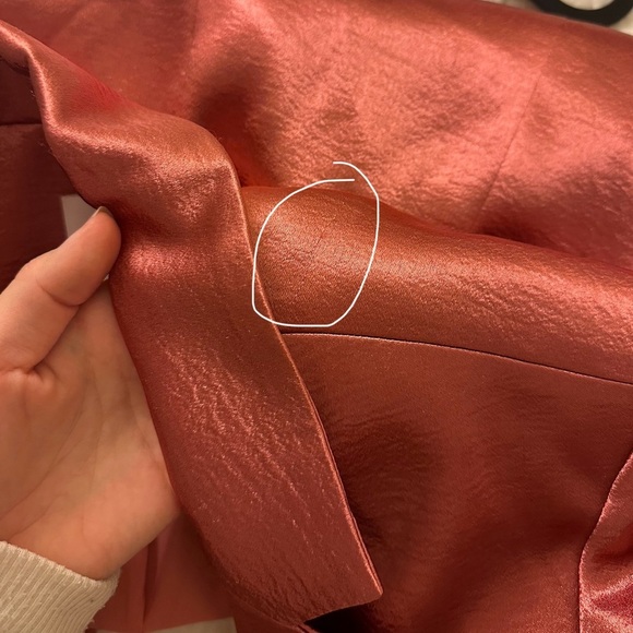 Cinq a Sept Kylie Ruched-Sleeve Satin Blazer Rosewood Size 0 - Picture 5 of 6